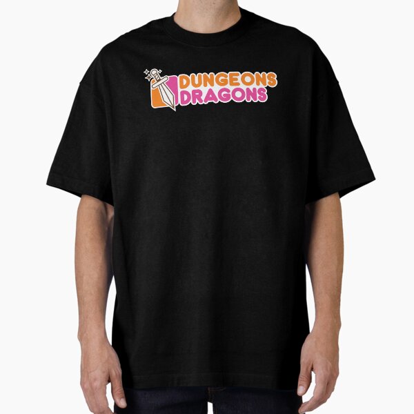 Vista previa del artículo con la obra «Dungeons and Dragons y Dunkin Donuts Nerd Coffee», diseñado y vendido por Stayfrostybro.