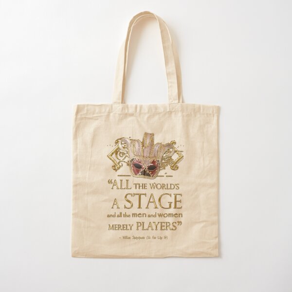 Shakespeare As You Like It Stage Quote Cotton Tote Bag