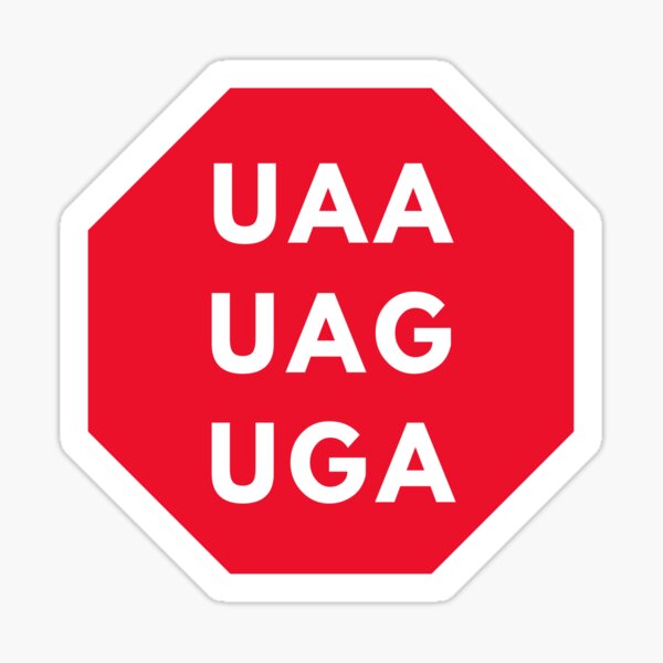 Artikel-Vorschau von UAA UAG UGA Stopcodons, designt und verkauft von labstud.