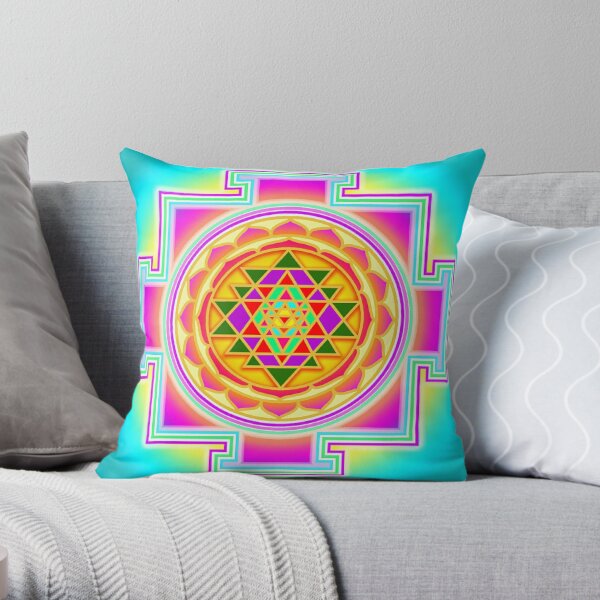 Shri Yantra, Sri Yantra, Shri Chakra  Throw Pillow