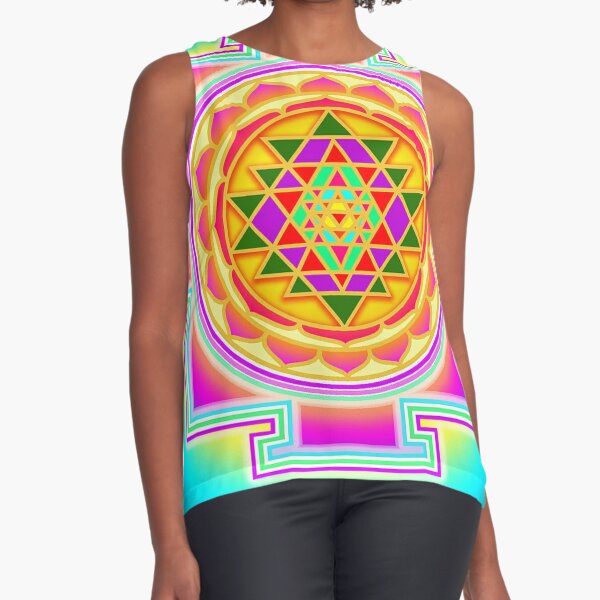 Shri Yantra, Sri Yantra, Shri Chakra  Sleeveless Top