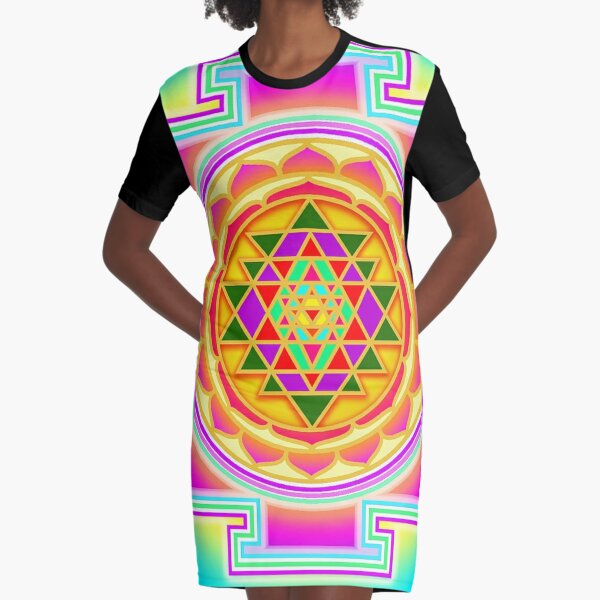 Shri Yantra, Sri Yantra, Shri Chakra  Graphic T-Shirt Dress
