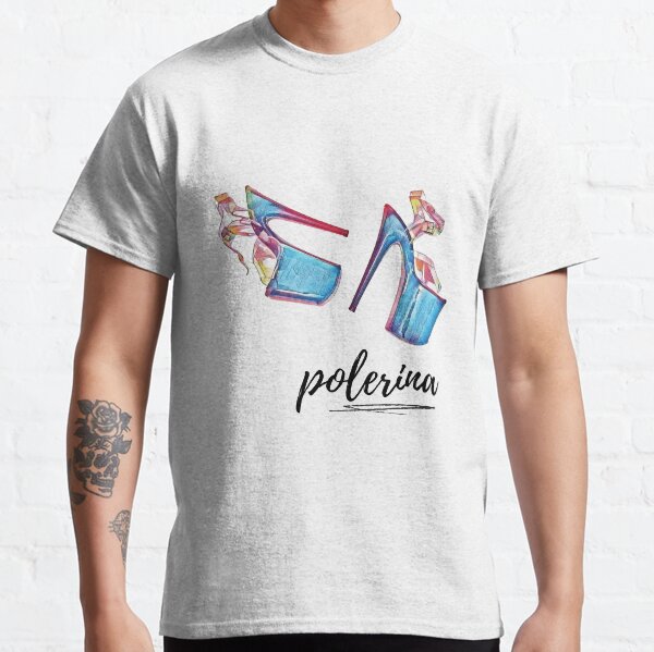 Polerina Pleaser Shoes Blue Sandals Classic T-Shirt