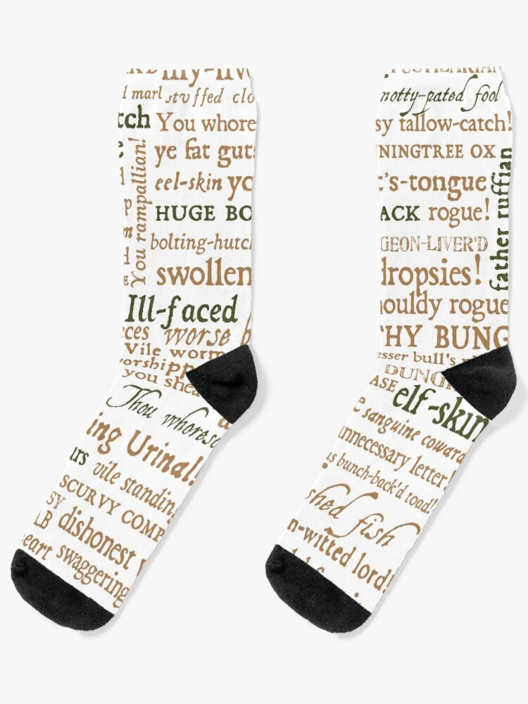 Funny Shakespeare Insult Classic Literature Book Socks