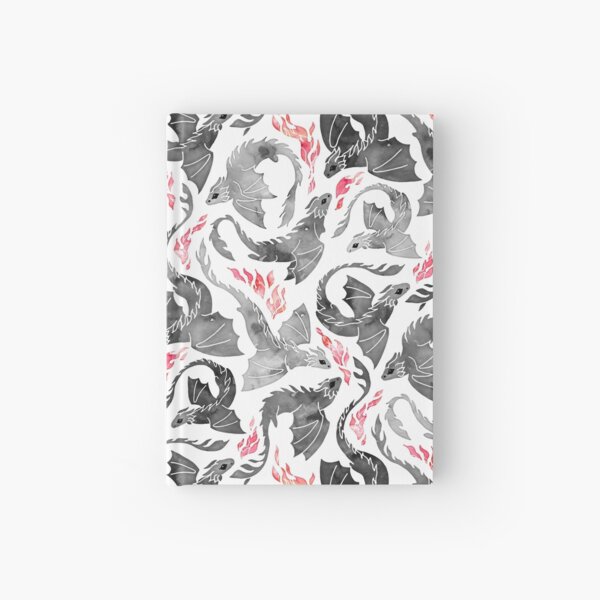 Dragon fire greys & blacks Hardcover Journal