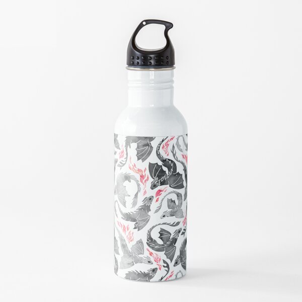 Dragon fire greys & blacks Water Bottle