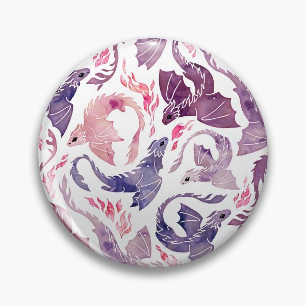 Dragon fire pink & purple Pin
