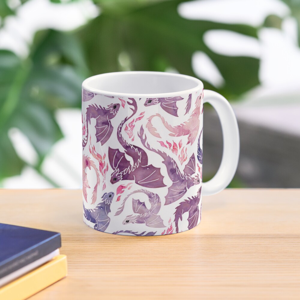 Dragon fire pink & purple Mug
