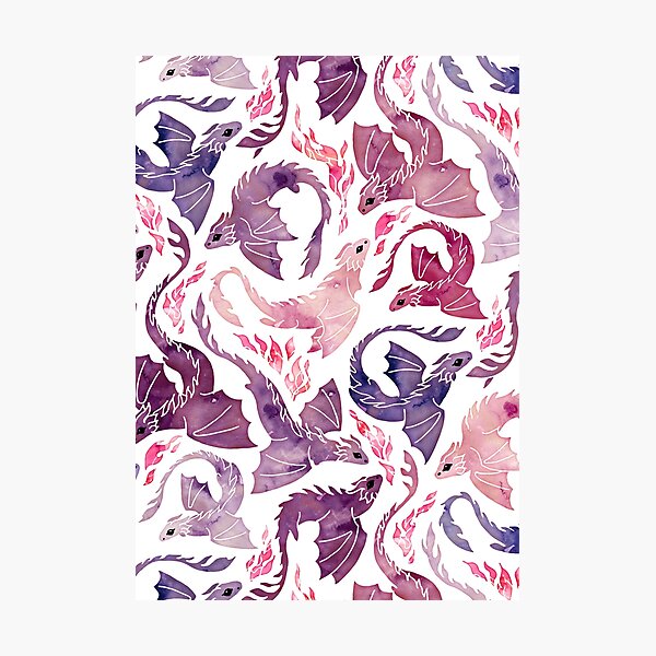 Item preview, Dragon fire pink & purple designed and sold by adenaJ.