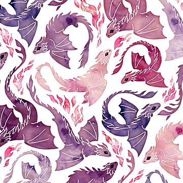 Artwork thumbnail, Dragon fire pink & purple by adenaJ