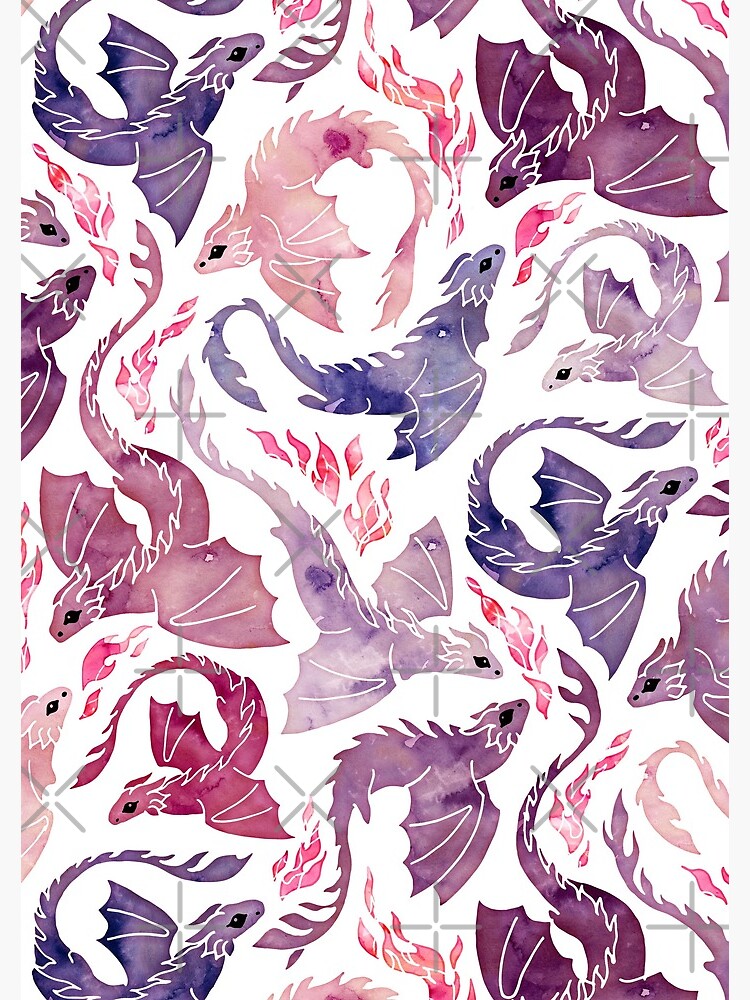 Thumbnail 3 of 3, Journal, Dragon fire pink & purple designed and sold by adenaJ.