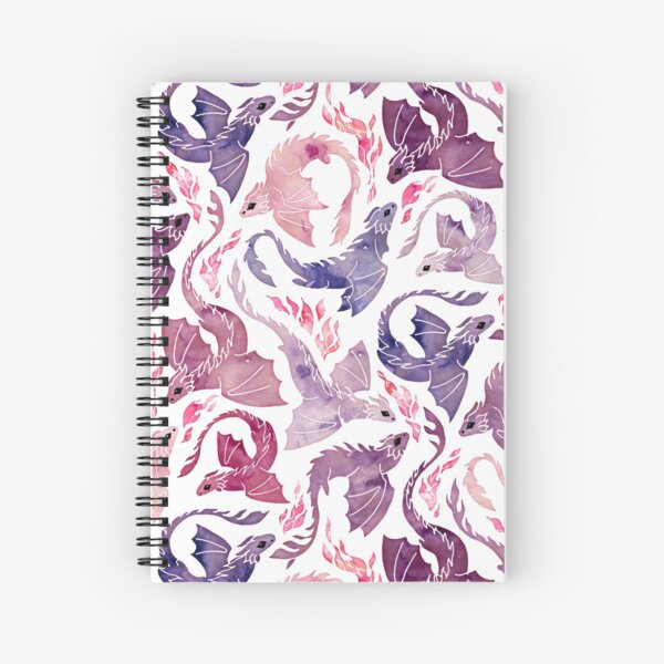 Dragon fire pink & purple Spiral Notebook