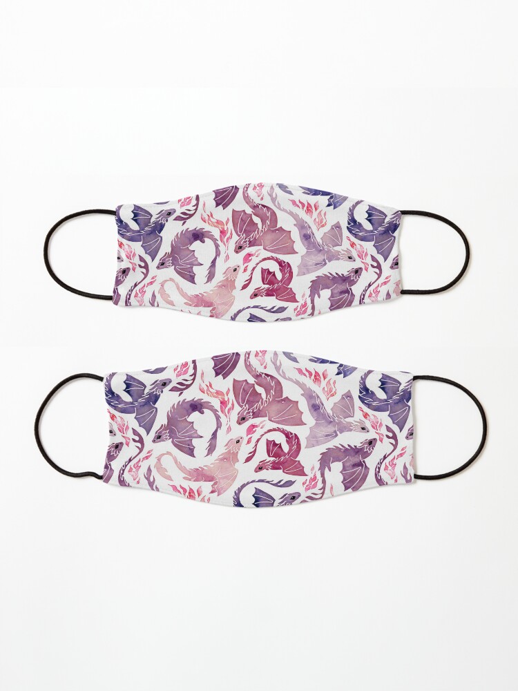 Alternate view of Dragon fire pink & purple Mask