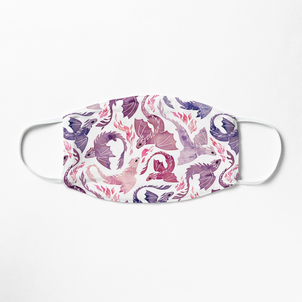 Dragon fire pink & purple Mask