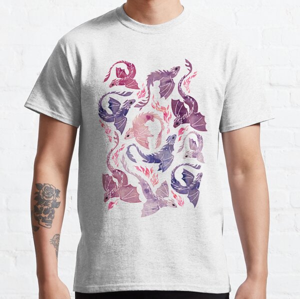 Dragon fire pink & purple Classic T-Shirt