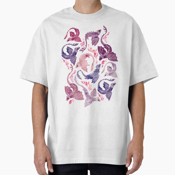 Vista previa del artículo con la obra «Dragón fuego rosa y morado», diseñado y vendido por adenaJ.
