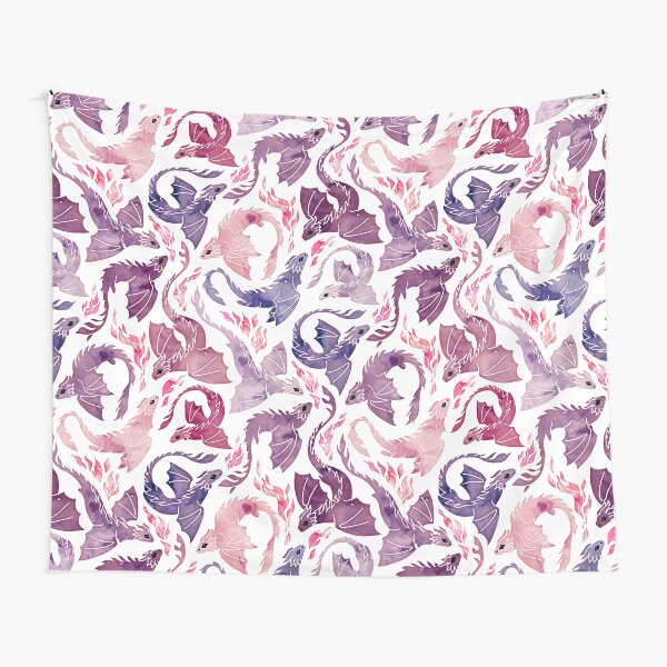 Dragon fire pink & purple Tapestry