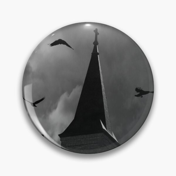 Item preview, Black White Crows Bird Gothic Church Architecture Art A650 designed and sold by byNicol.