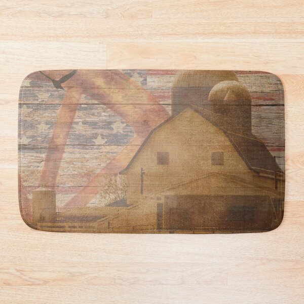 Item preview, Americana Home Decor Rustic Art Print Barn Flag Wagon Wheel Art A642 designed and sold by byNicol.