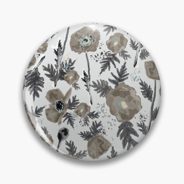 Item preview, Light Grey & Taupe Watercolor Poppies designed and sold by StudioPosies.