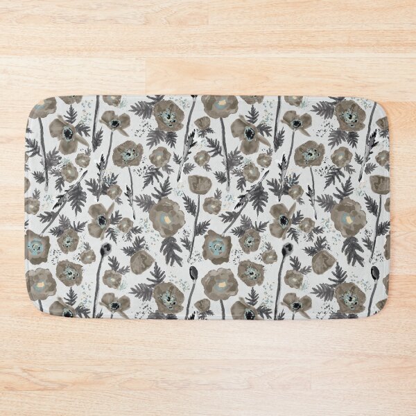 Item preview, Light Grey & Taupe Watercolor Poppies designed and sold by StudioPosies.