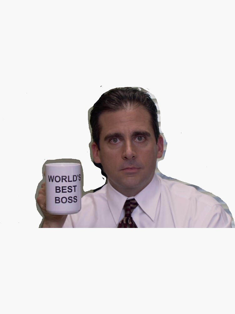 "Michael Scott "World's Best Boss" The Office Quote Sticker" Sticker