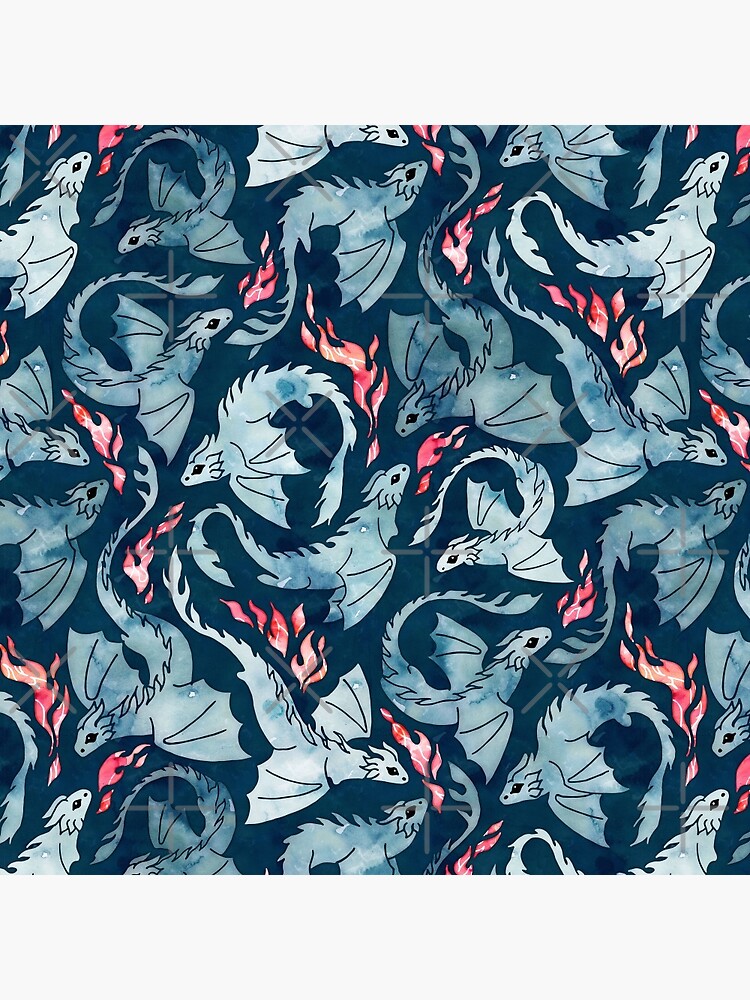 Dragon fire dark blue by adenaJ