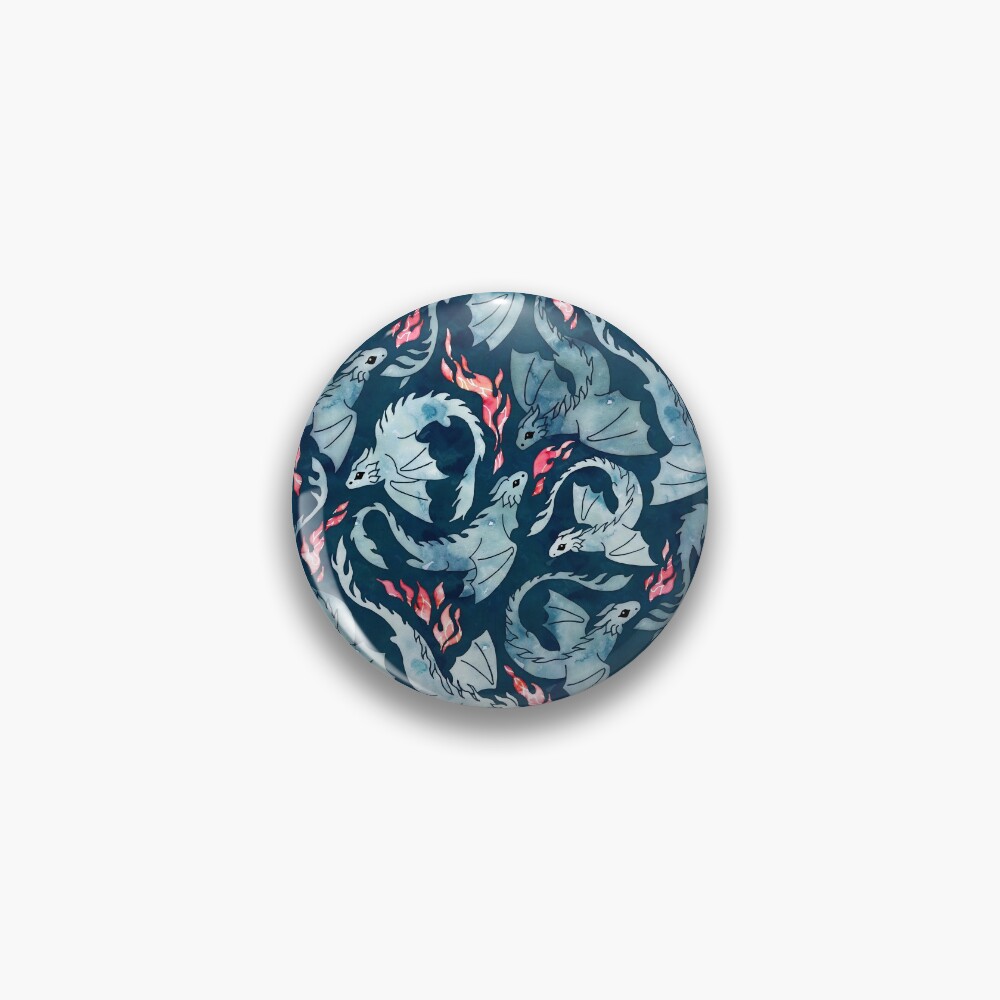Dragon fire dark blue Pin