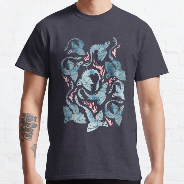 Dragon fire dark blue Classic T-Shirt