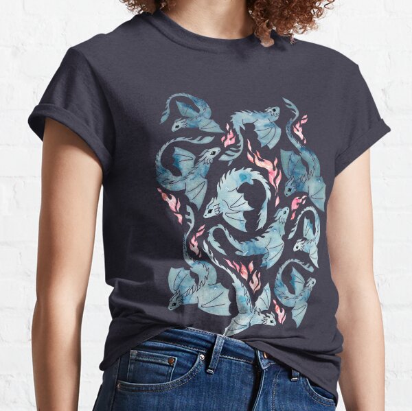 Dragon fire dark blue Classic T-Shirt
