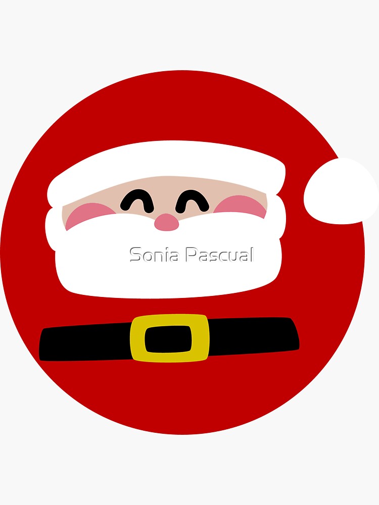 Merry Christmas Santa Claus Sticker for Sale by Sonia Pascual