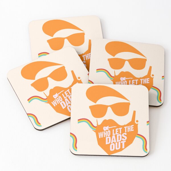 Item preview, Who Let The Dad's Out? - Retro Stripe Orange designed and sold by LoveBirdGallery.