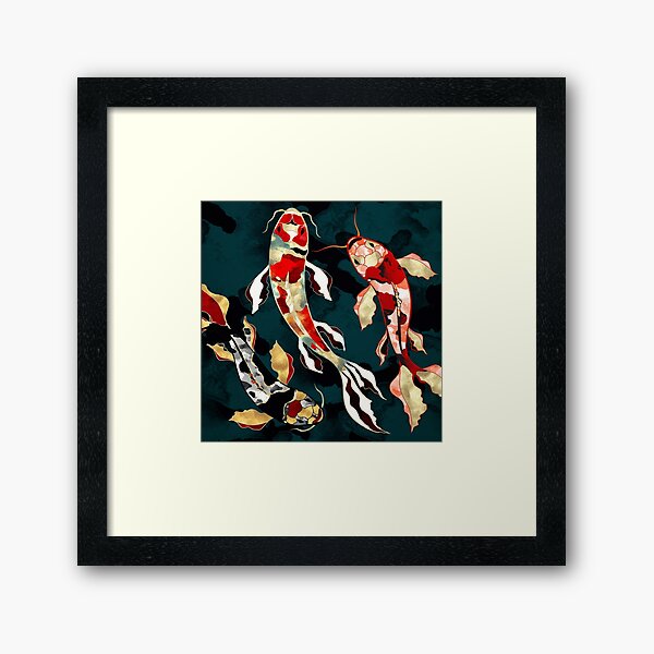 Metallic Koi Framed Art Print