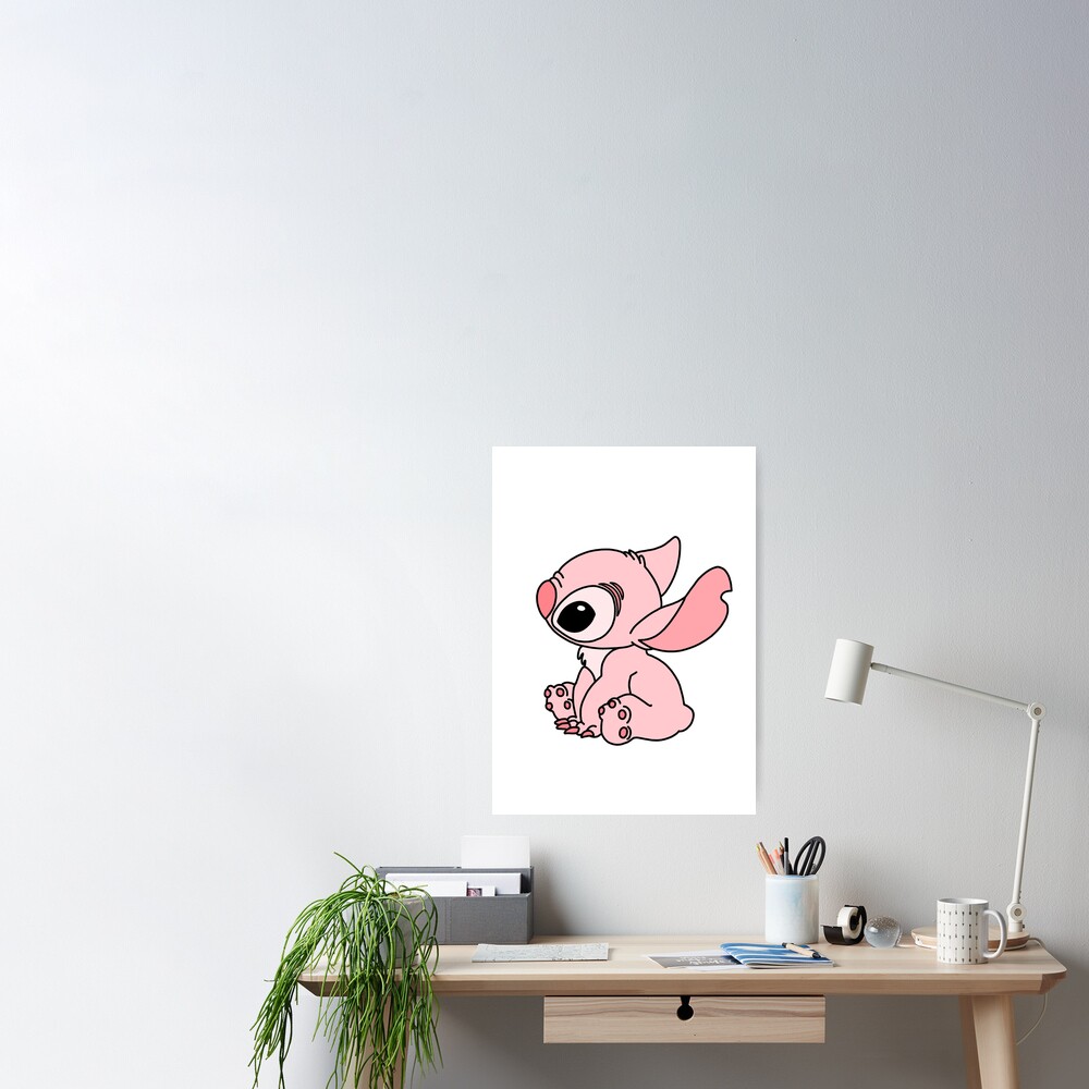 Pink-themed Stitch | Art Board Print