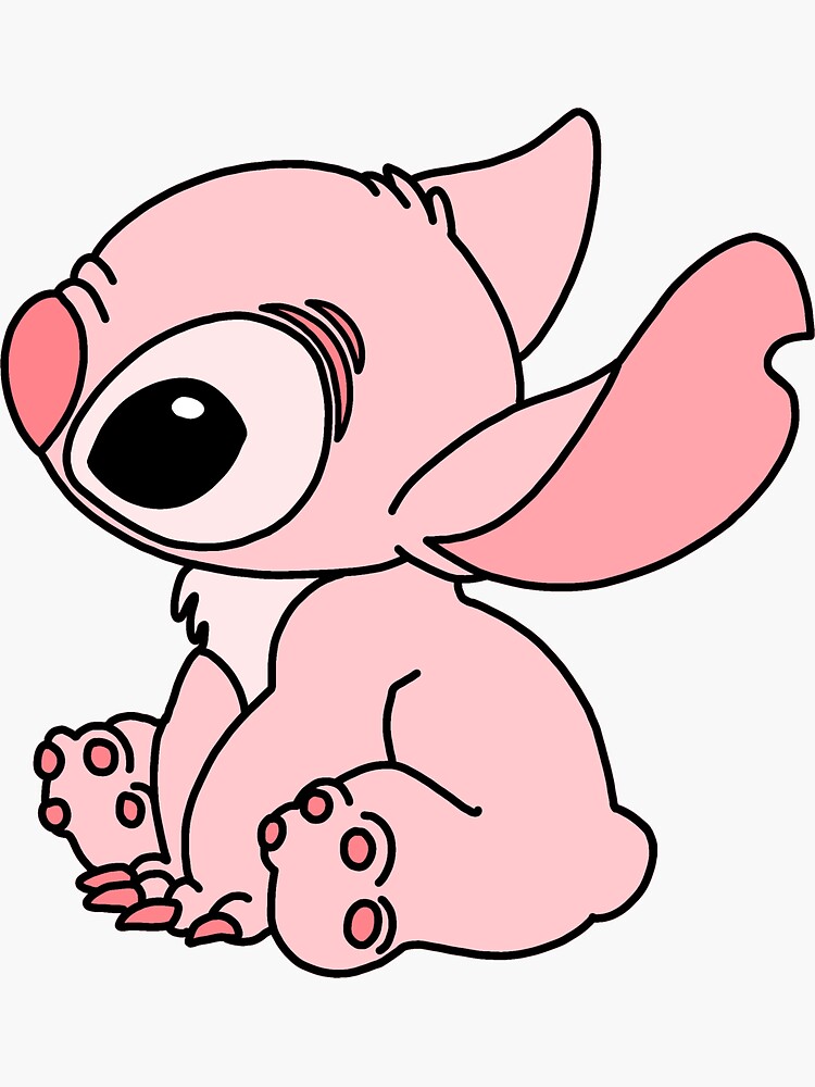 Pink Themed Stitch Sticker For Sale By Destinybetts Redbubble