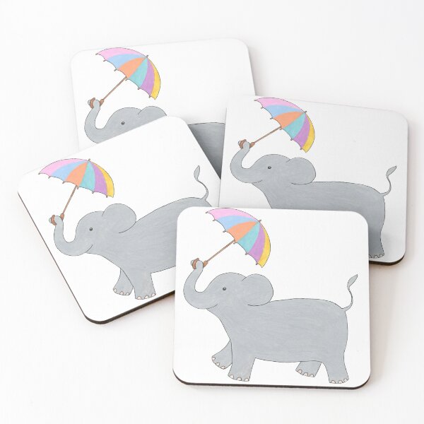 Item preview, Cute elephant with an umbrella designed and sold by AlisonKolesar.