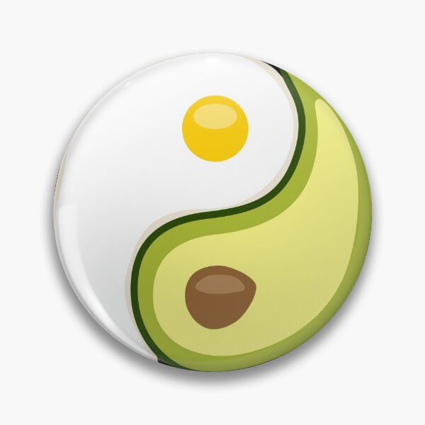 Item preview, Avocado Egg Yin Yang designed and sold by lurchmerch.