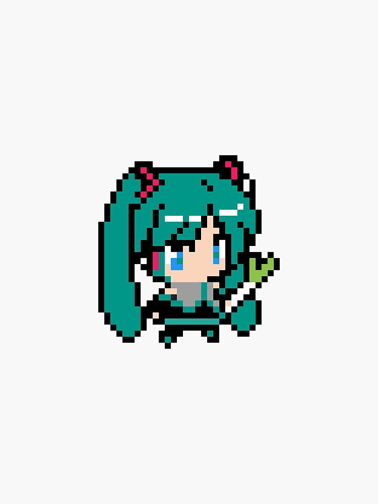 Hatsune Miku Mc Pixel Art - IMAGESEE