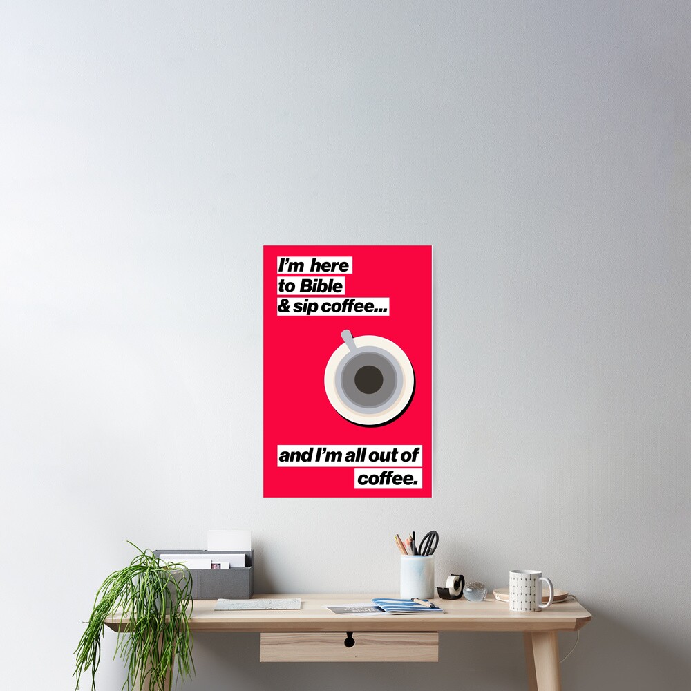 Christian Coffee Poster (Red) Poster
