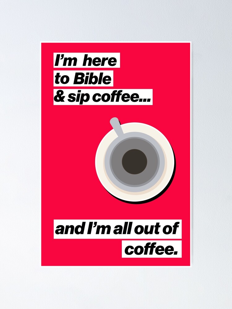 Alternate view of Christian Coffee Poster (Red) Poster