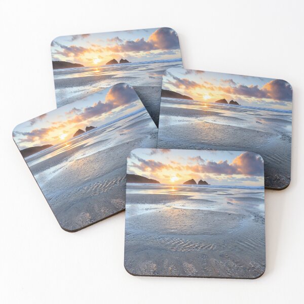 Item preview, Setting Sun at Low Tide (Holywell Bay) designed and sold by bitm2007.