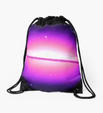 Pink Super Galaxy Drawstring Bag