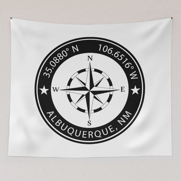 Item preview, Albuquerque, New Mexico Geographical Coordinates designed and sold by TeeOhGraphics.