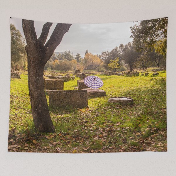 Item preview, Archaeological Site of Olympia with Umbrella designed and sold by KensLensDesigns.