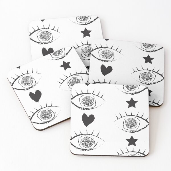 Item preview, Scribbly eyes hearts and stars designed and sold by ActuallyDawn.