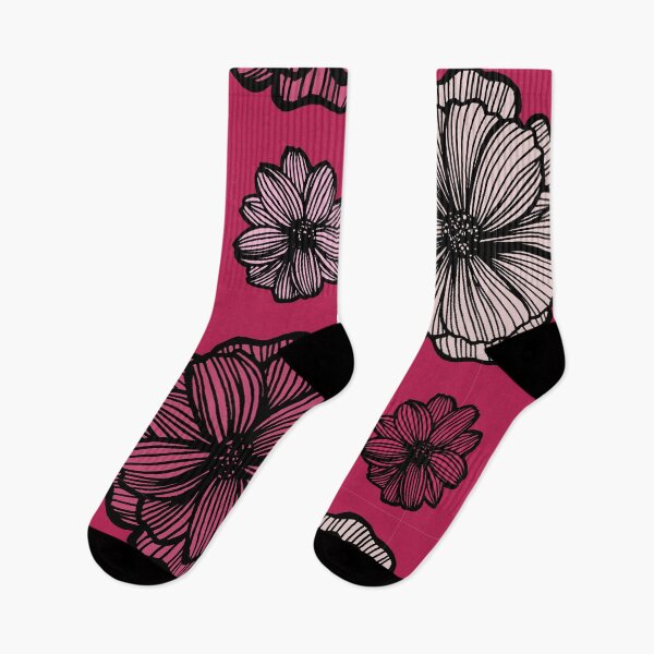 Item preview, Cerise bold poppies designed and sold by Freewheeling.