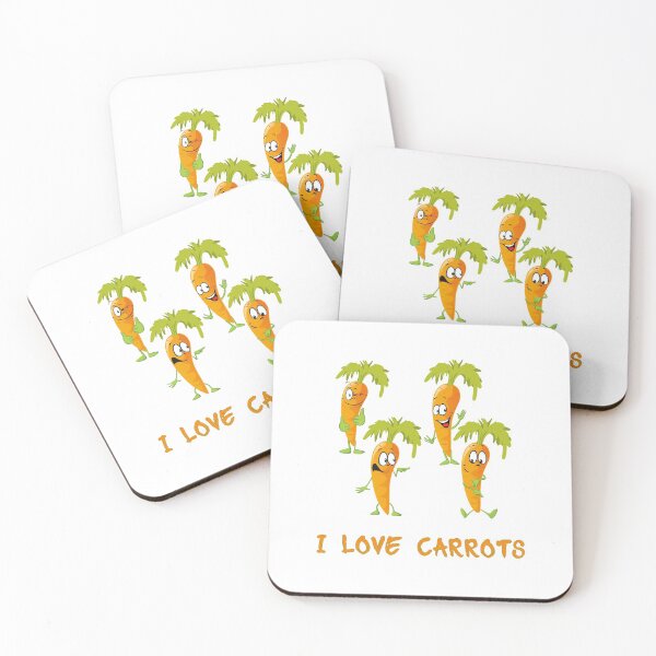 Item preview, I love carrots - Funny Vegetables Design Veggie Vegan Vegetarian gift idea designed and sold by FunnySunny T-Shirts.