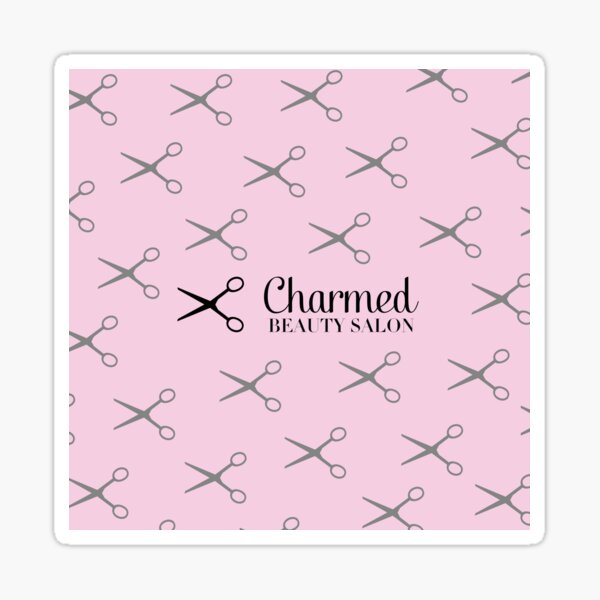 Charmed Beauty Salon Logo Pattern For Amanda Sticker