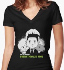 Saturday Morning "Eraserhead" Women's Fitted V-Neck T-Shirt