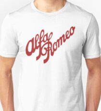 Alfa Romeo Script in RED Unisex T-Shirt
